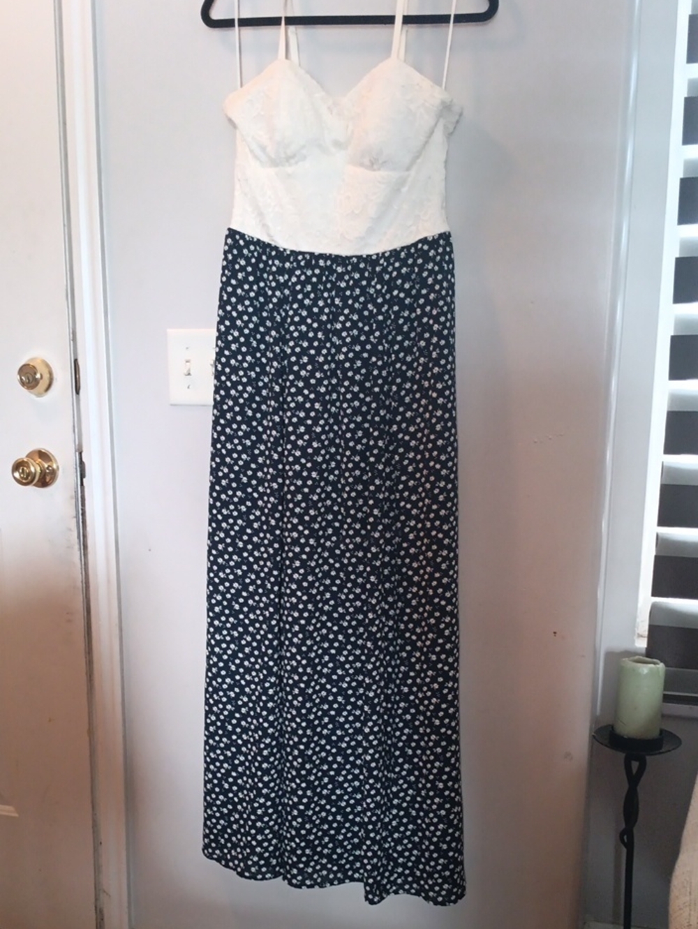 Candie's Cream Lace Bodice Top